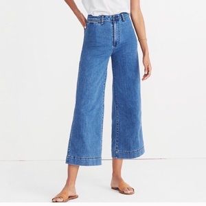 NWT Madewell Emmett Wide Leg Crop Jeans Size 31